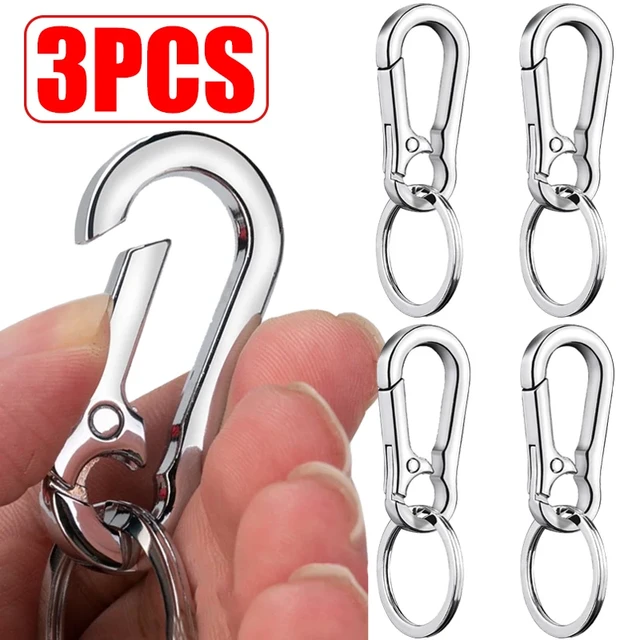 1pc Keychain Key Ring Hook Heavy Duty Key Chain Stainless Steel Buckle  Carabiner