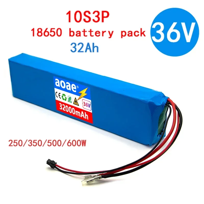 

New 10S3P 32A 36V 18650 Lithium Battery Pack 350/500W High Power Electric Motorcycle Battery