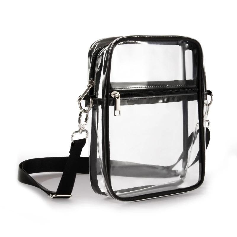 Clear Crossbody Bag Stadium Approved, Clear Stadium Bags For Women Men,  Clear Purse Adjustable Strap Beach Bag Waterproof