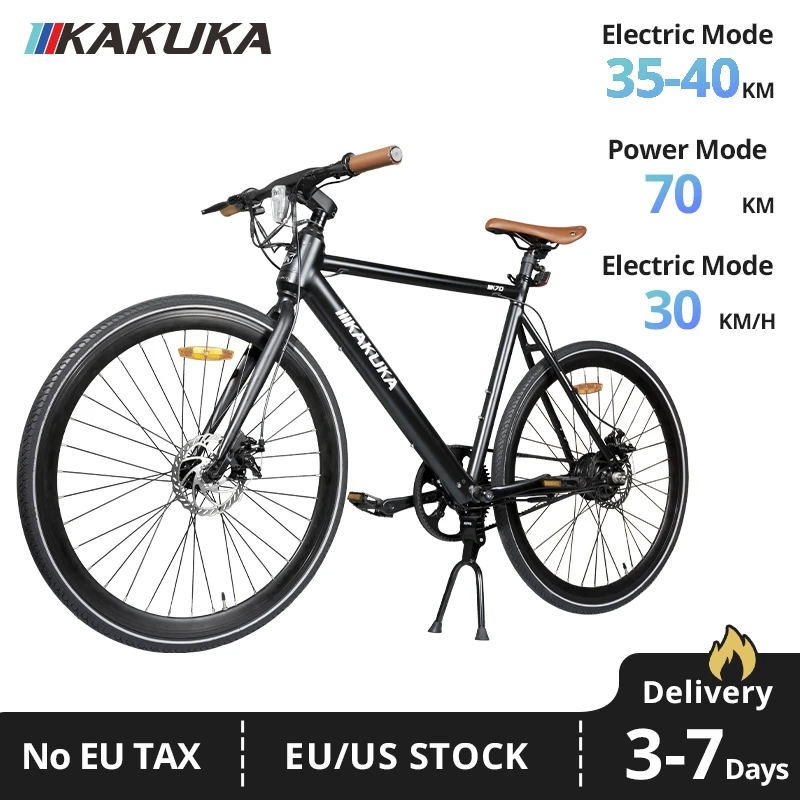 KAKUKA K70 Electric Bike 70KM Range 32KMH Ebike 250w 36v 7.5Ah Electric  Bicycle 26 inch Tire Men Women Electric Road Bike