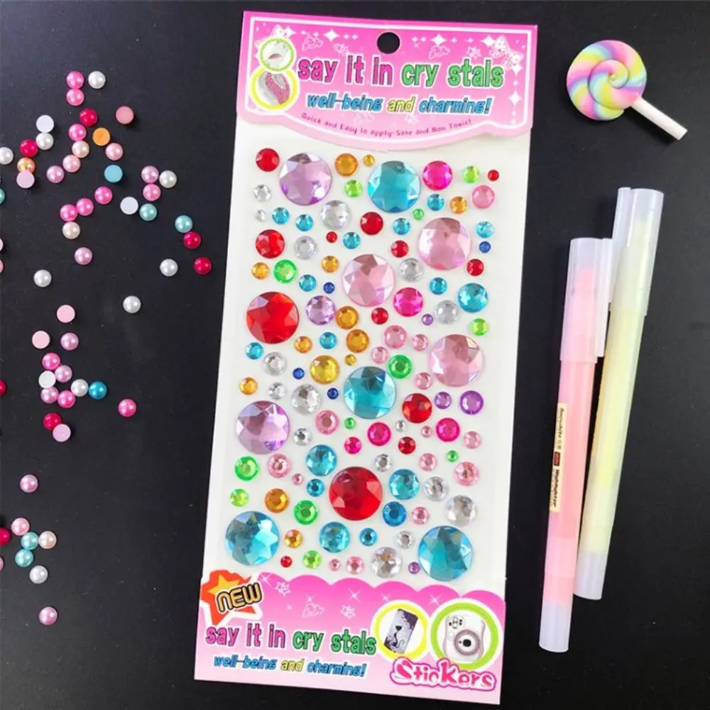 

DIY Mobile Phone 3D Gem Stickers Diary Album Decoration Stickers Crystal Rhinestone Sticker Scrapbooking Self Adhesive