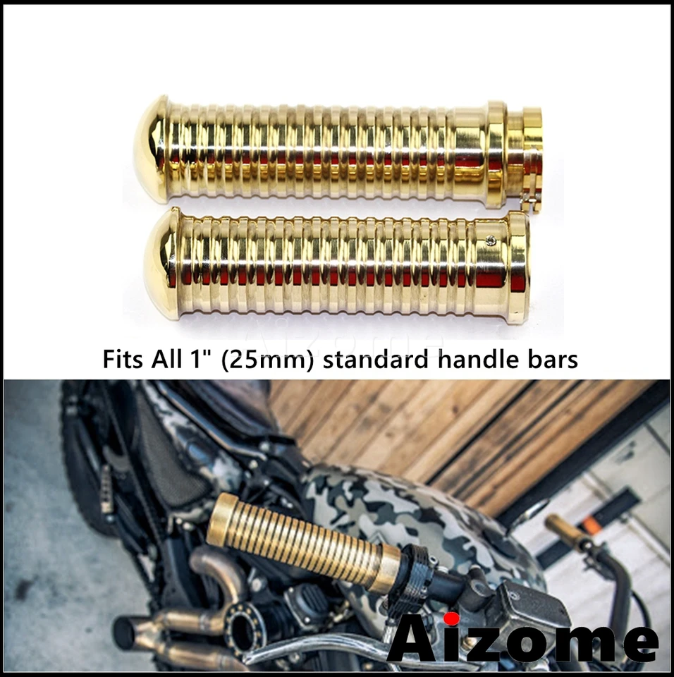 ハーレースポーツスターハンドルグリップ&フットペグ類 真鍮 ハーレー