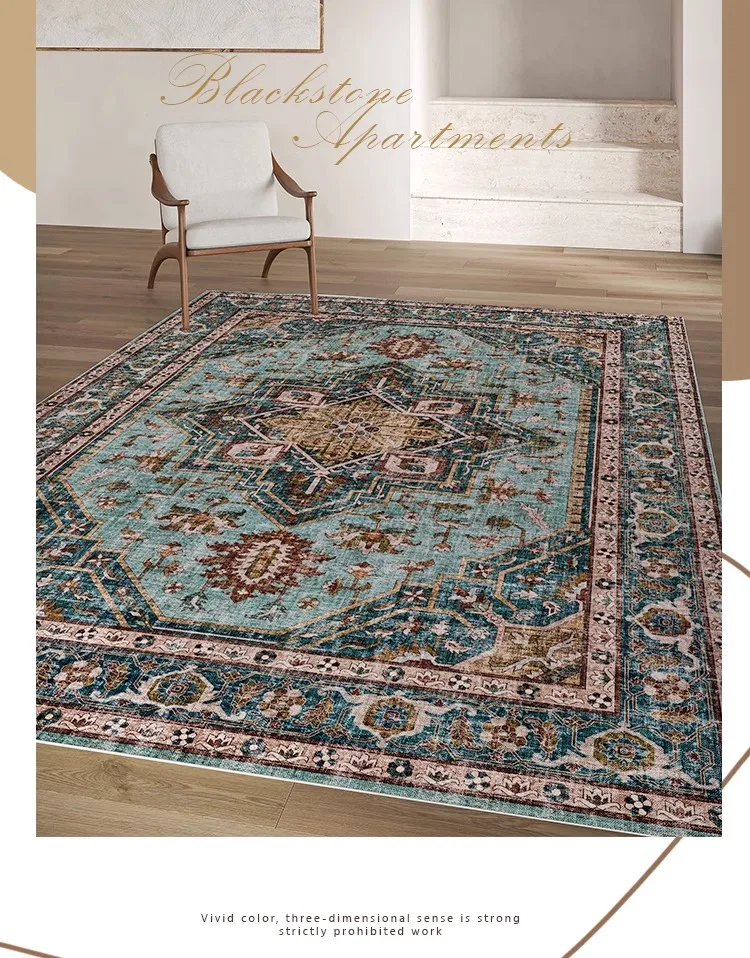 Retro Persian Type Rug Bohemian Living Room Decorative Carpet Comfortable Soft Bedroom Rug Non Slip Machine Washable Carpets 양탄자