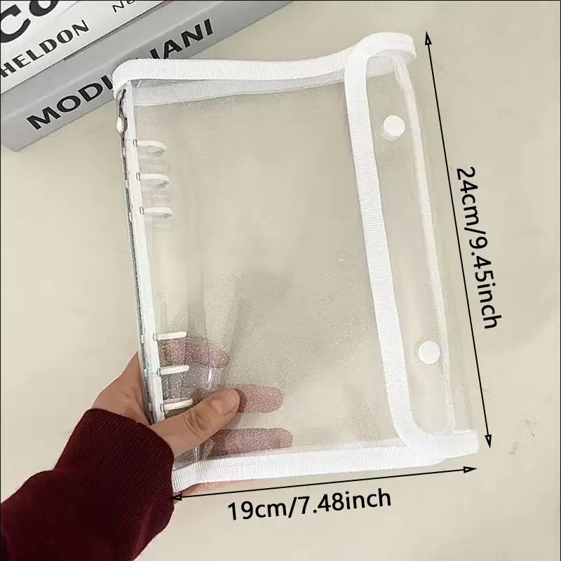 A5 바인더 더블 버클 커버, 10개 리필 슬리브 가방, DIY 루즈리프 사진 수집북, K팝 오거나이저 홀더