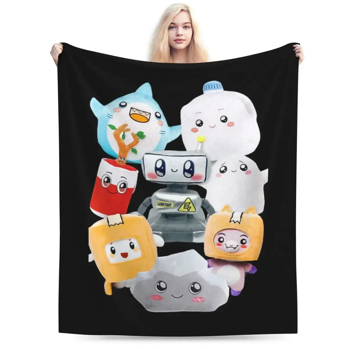 Rocky Lankybox Lanky Box Blankets Soft Warm Flannel Throw Blanket Cover for Bed Living room Picnic Travel Home Sofa 3