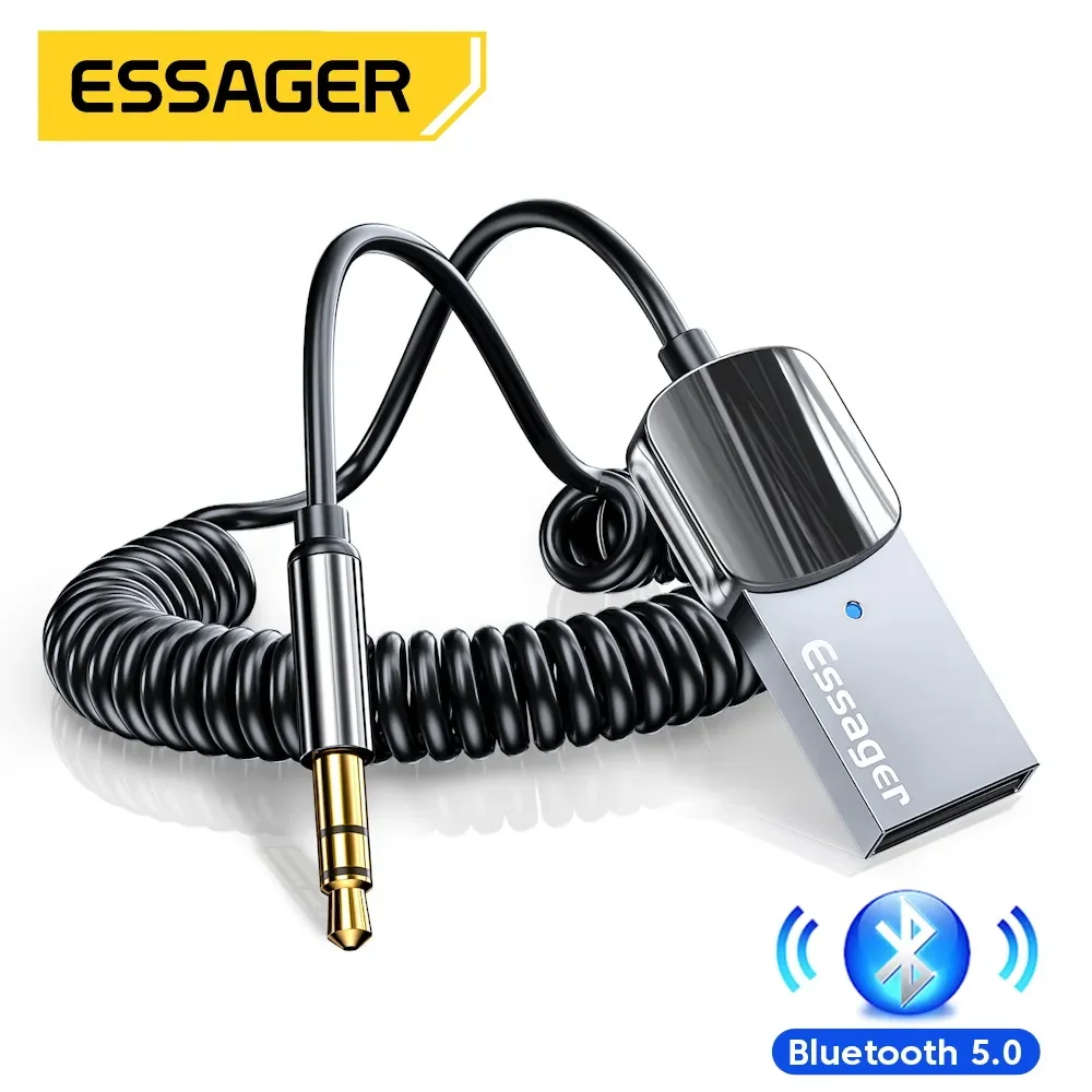 Baseus AUX Bluetooth-kompatibel Adapter Auto 3,5mm Jack Dongle Kabel  Handfree Car Kit Audio Sender Auto Empfänger - AliExpress