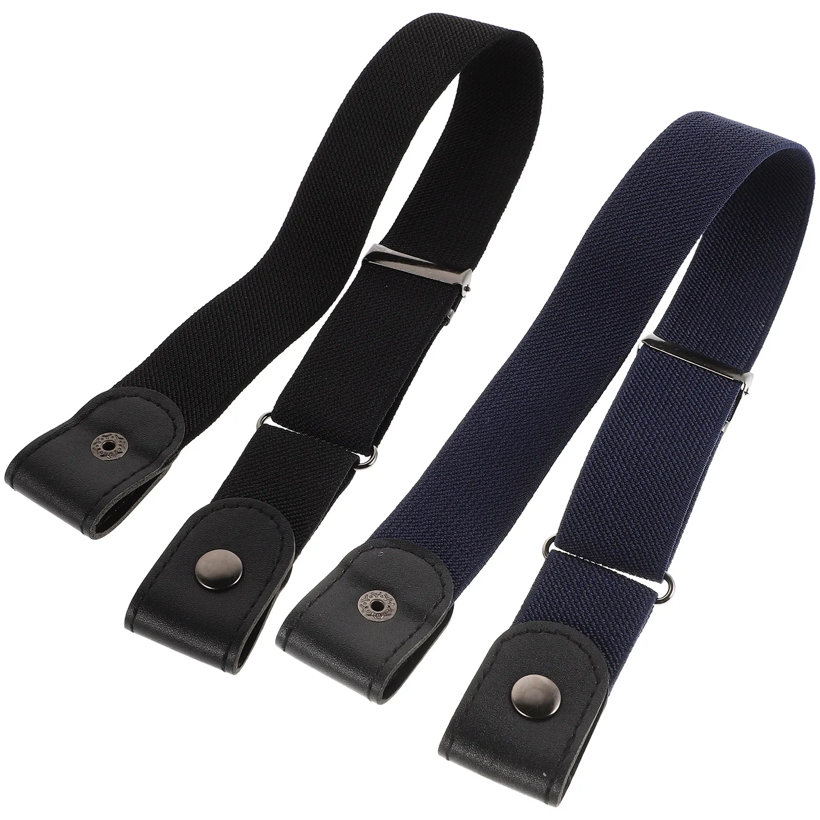 2Pcs 보이지 않는 탄성 허리 벨트 버클 없음 조정 가능한 편안한 스트레치 벨트 청바지 바지 여성 남성 캐주얼 드레스