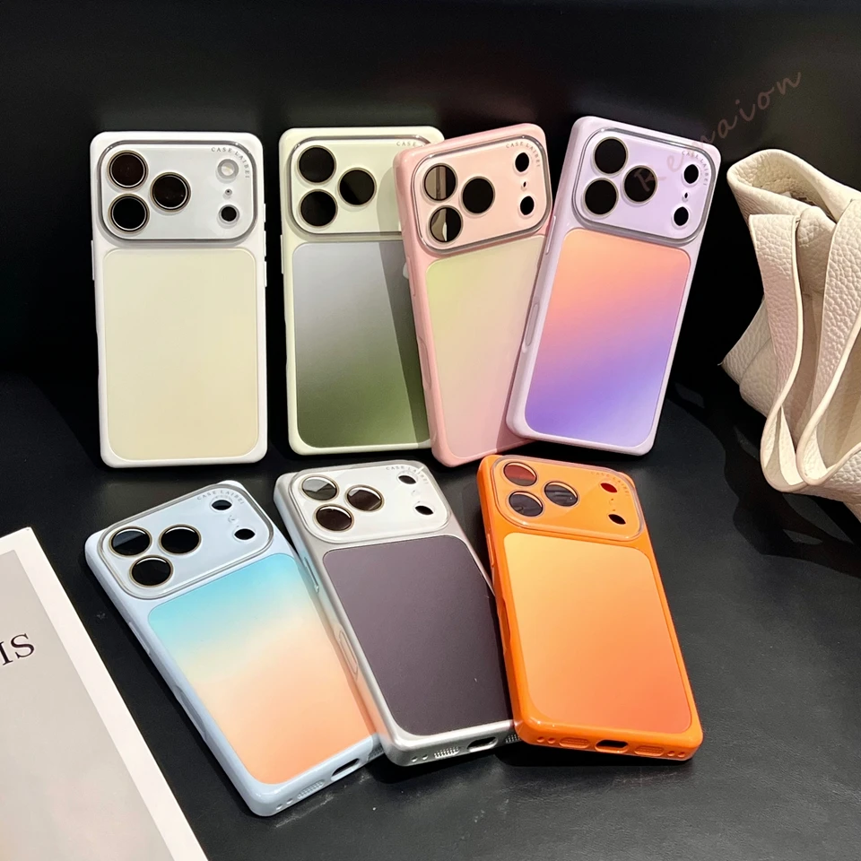 Luxury Square Gradient Phone Case For Iphone 13 14 15 16 17 Pro Max_voghion.com