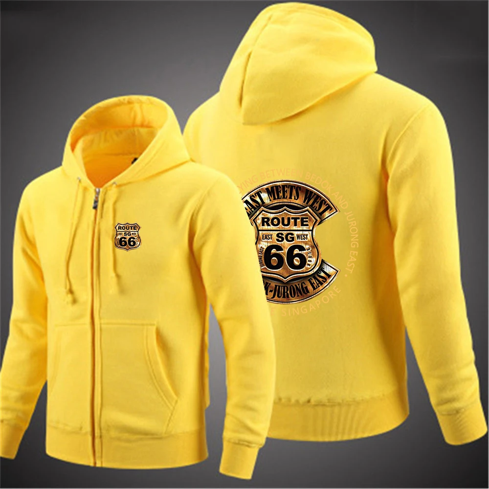 Men Vintage Cotton Hooded Hoodies Zipper Streetwear
