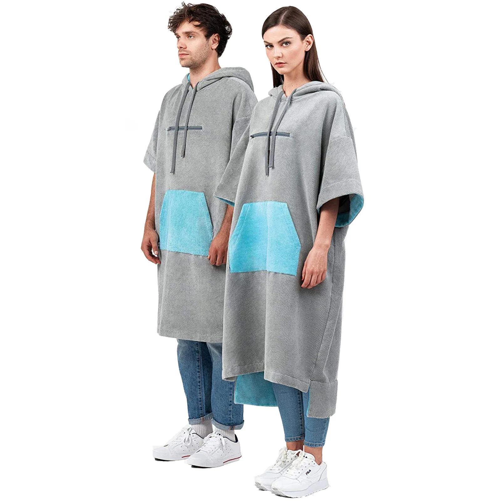 Beach Swimming Surfing Poncho for Adult Thicken Changing Robe with Hood Outdoor Sport Bath Dress Towel Microfiber Diving Cloak 3