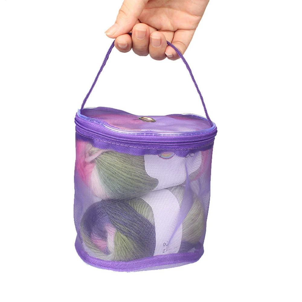 Knitting supplies Knitting material Sewing tools Portable Knitting Yarn Balls Storage Case Small Round Empty Mesh Bag Basket Organizer Crochet Carrier Sewing Accessories