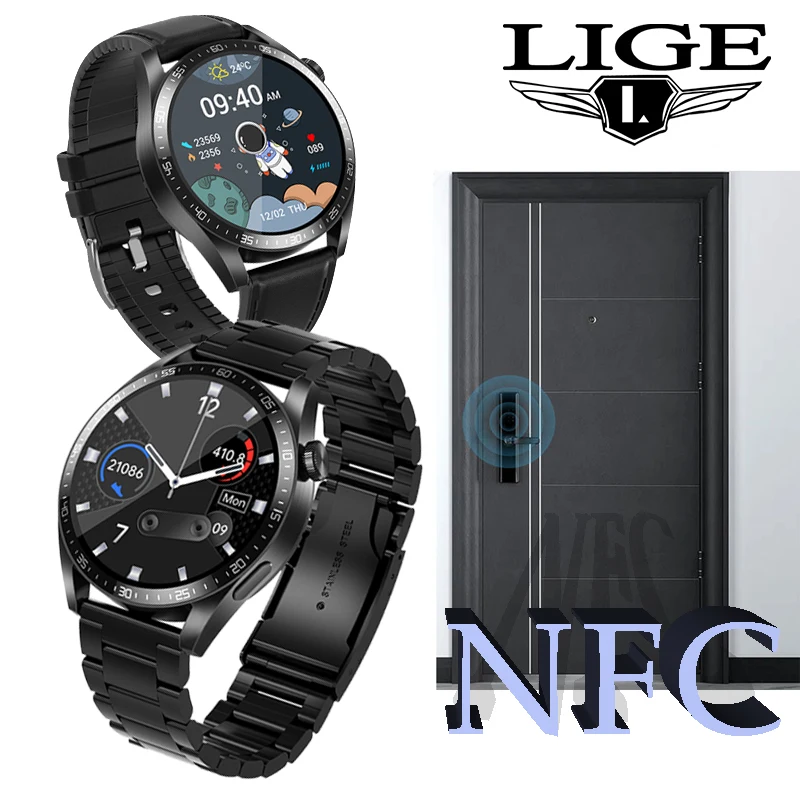 

NFC Smart Watch Bluetooth Call Smartwatch Music Control Business Watch Men 19 Sports Modes PK HUAWEI GT2 Smart Watch For Android