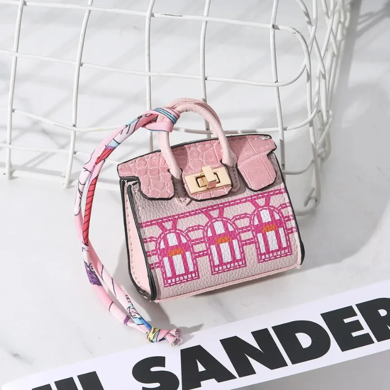 New Mini House Small Bag Handheld Portable Hand Rope Bluetooth Earphone Bag Zero Wallet Multi functional Small Bag Portable Small Bag