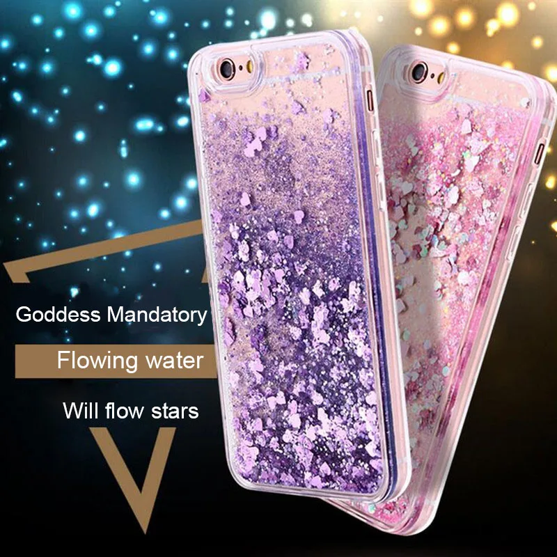 For Apple IPHONE 13 Mini Phone Case Liquid Glitter cover Protective Pink