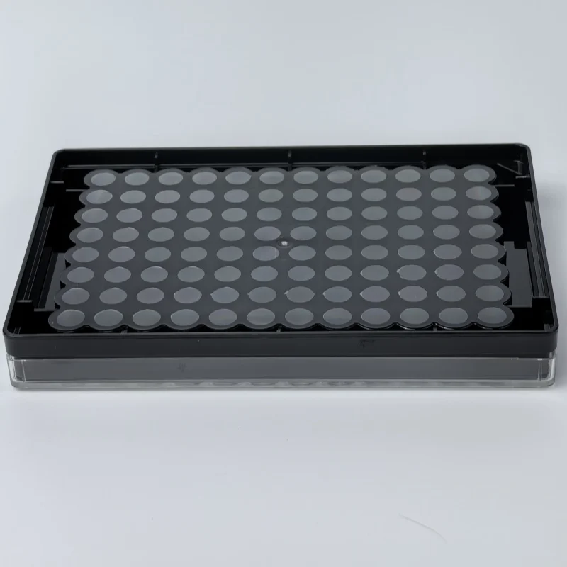 96 Wells Cell Culture Plate Black Transparent Bottom Plastic Sterile Adhesion Treated Petri Dishes For Bio Lab Experiment Tools