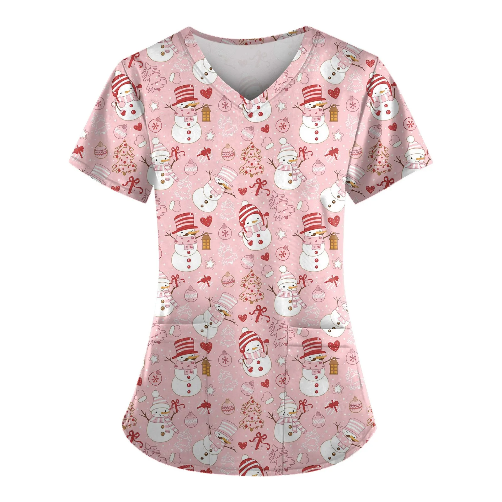 

Women Christmas Medical Uniform Scrub Top Reindeer Surgical Uniforms Nurse Uniform Uniforme De Enfermera Para Mujer Uniformes