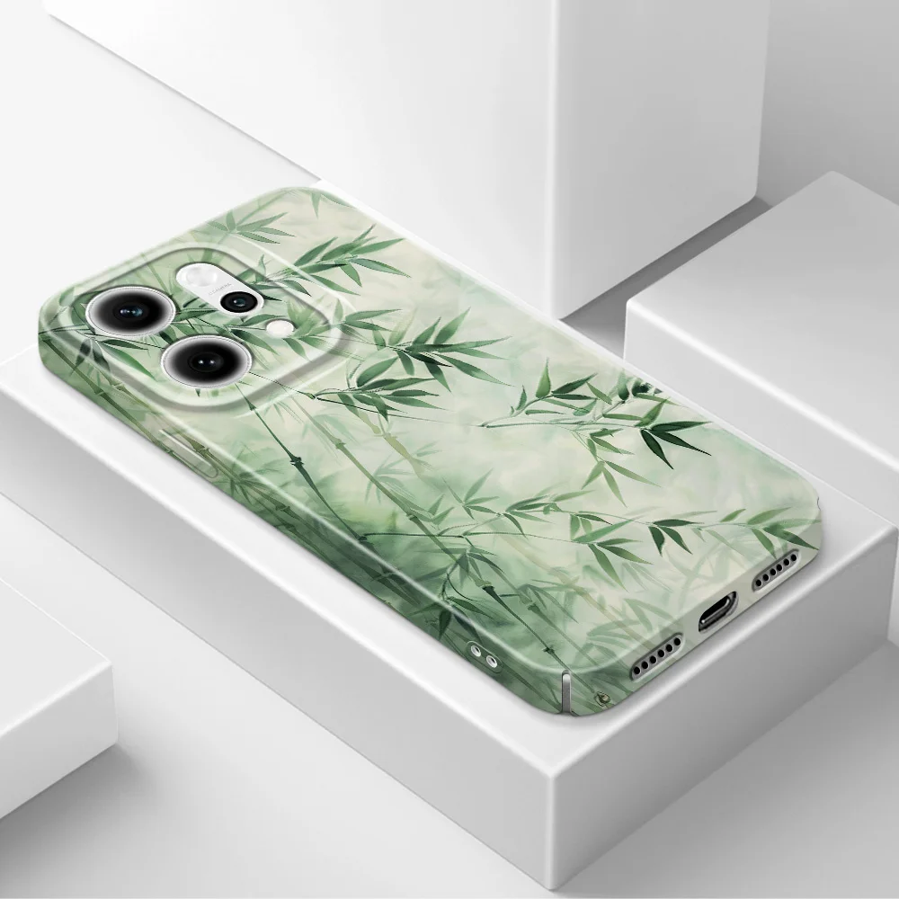 Green Bamboo Forest Phone Case - Elegant Eco-Friendly Hard Cover