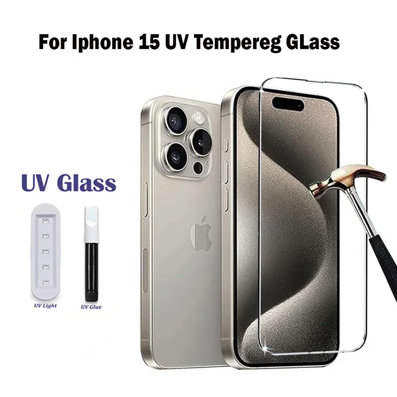 

3Pcs UV Tempered Glass for IPhone 15 14 11 Pro Max IPhone15 Screen Protector IPhone 12 13 Mini 15 Plus X XS XR 14Pro 15Pro Glass