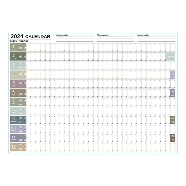 Wall Calendars 2024 Poster Calendar Planner 12 Monthly Calendar Poster  Calendars Annual Yearly Planner Thick Paper 29x20 Inch - AliExpress