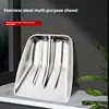 Thickened Stainless Steel Snow Shovel, Large Feed Grain Collection Special Tool, Sanitation Cleaning Multi-Function Shovel 5