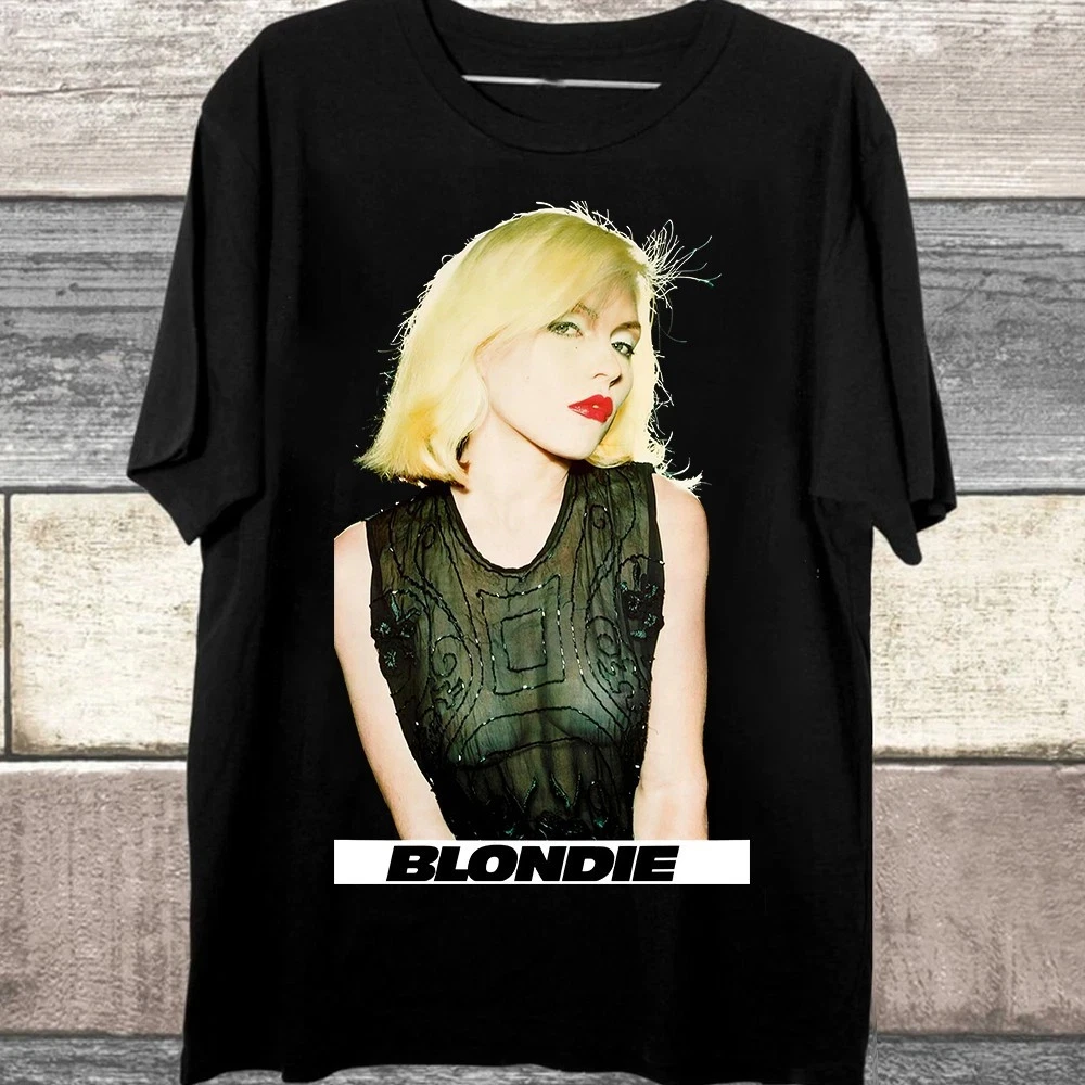 Retro Blonde Band Baumwoll-T-Shirt für Herren, Sommerlicher Neuer Stil, Geeignet für Männer und Frauen
