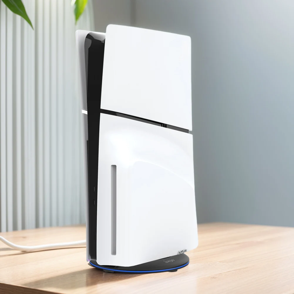 PS5 슬림 콘솔 디스크 및 디지털용, 플레이스테이션 5 슬림 콘솔용 안정적인 수직 스탠드, 미끄럼 방지 베이스 스탠드 홀더