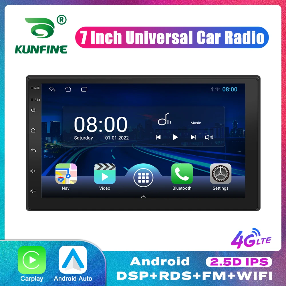 Radio Multimedia con GPS para coche, reproductor de vídeo con Android 2.5D,  pantalla táctil, 7 pulgadas, 2 Din, ocho núcleos, Universal, estéreo,  Carplay, para VW, Hyundai, toyota - AliExpress