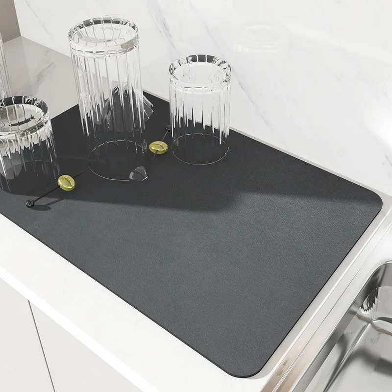 Diatom Earth Pad Sink Splash Mat Kitchen Bathroom Water Absorbent Cup