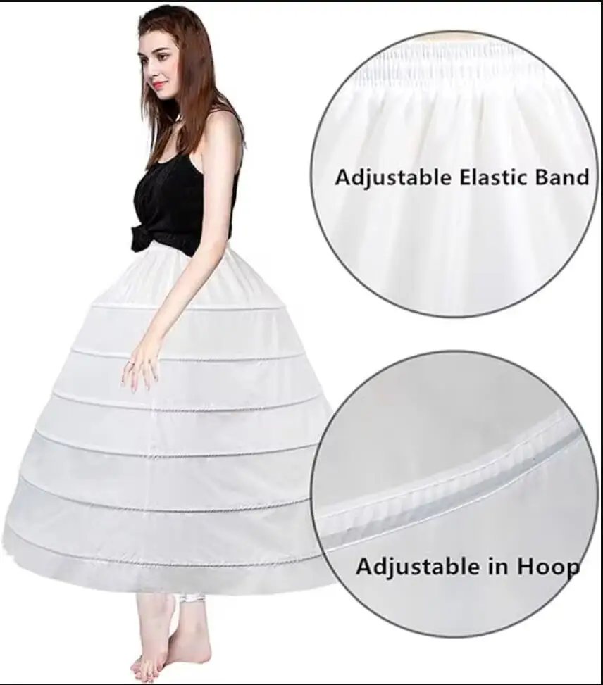 6 Hoop Wedding Dress Petticoat ，Wedding veil, wedding gloves, various Wedding Accessories