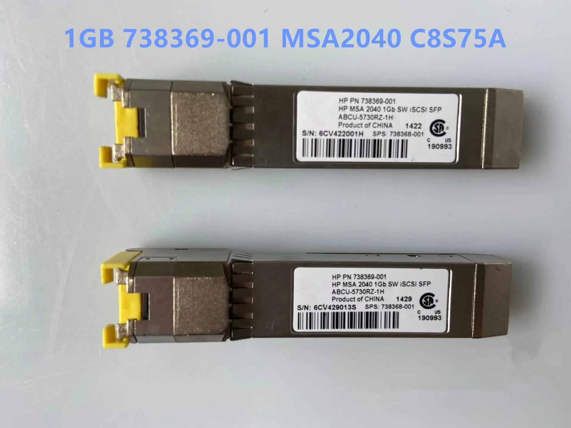 

H-Pe MSA 1GB Module 738369-001 ABCU-5730RZ-1H MSA2040 C8S75A/MSA 1GB SW ISCSI SFP RJ45 Switch Network Transceiver