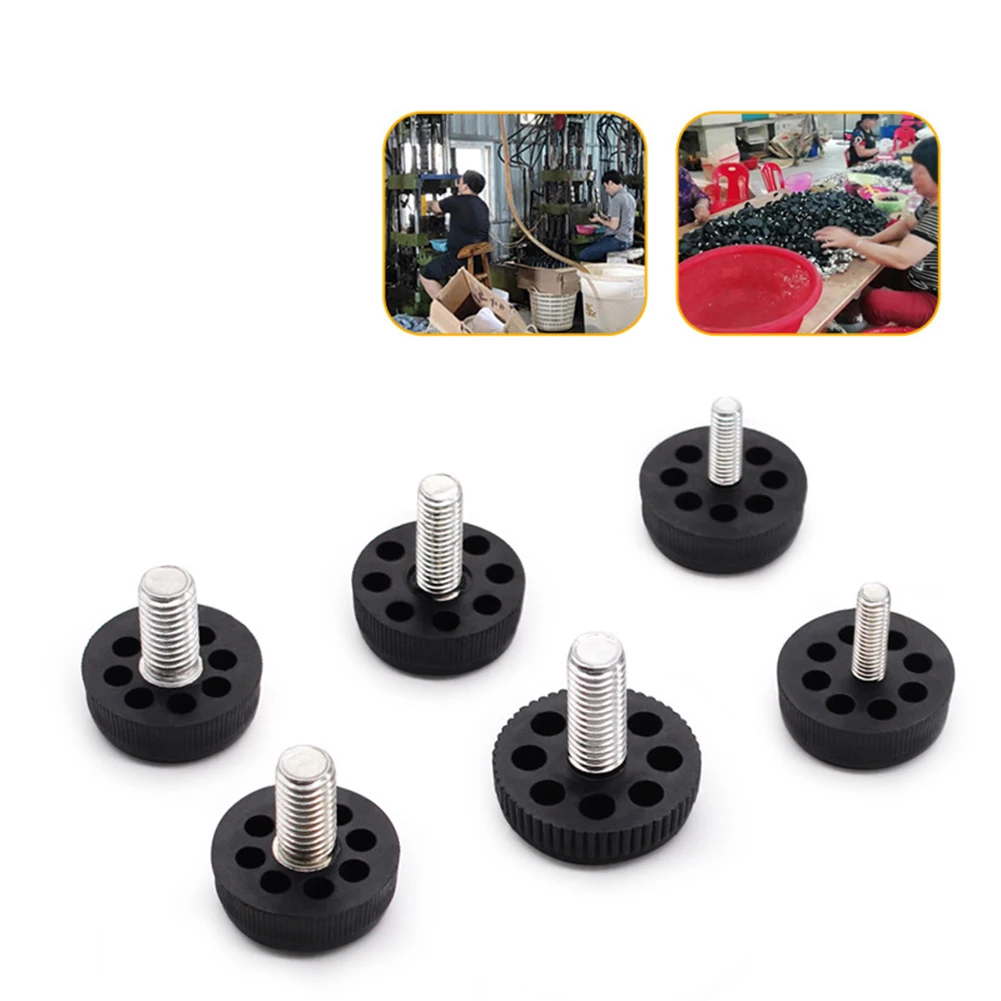10Pcs Furniture Legs Anti-slip Base Table Cabinet Leg Pad Feet Leveler Floor Protector M6/M8/M10 Screw In Foot Mat furniture leg pads chair leg caps chair leg protector furniture foot pads rubber furniture feet pads furniture leg caps furniture foot protector furniture gliders furniture foot mats furniture feet