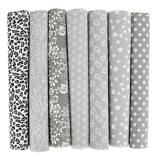 7-Piece Colorful Cotton Patchwork Fabric Set