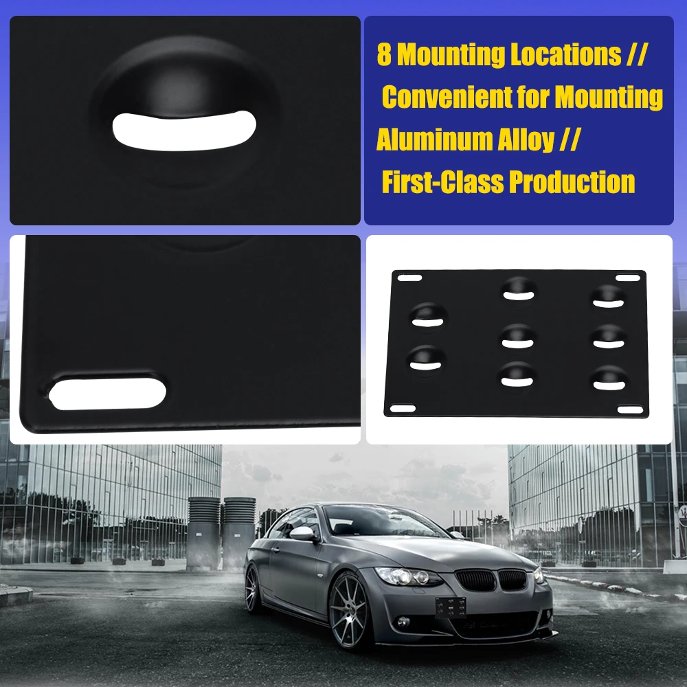 Front Bumper Tow Hook License Plate Mount Bracket Holder For 06-13 BMW E92  E93 325i E70 X5 & 01-15 Mini Cooper R50 R52 R53 - AliExpress