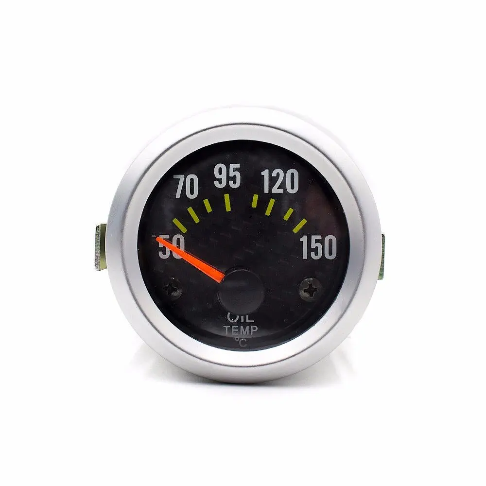Auto 2incn 52mm Oil Temperature Gauge Kit 50150 celsius 12V Car Oil Temp Gauge Meter With NPT 1