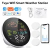 Tuya WiFi Smart Weather Station Colour LCD Table Clock Temperature Tester Weather Forecast Multifunction Thermometer Hygrometer 1
