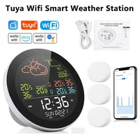 Tuya WiFi Smart Weather Station Colour LCD Table Clock Temperature Tester Weather Forecast Multifunction Thermometer Hygrometer 1
