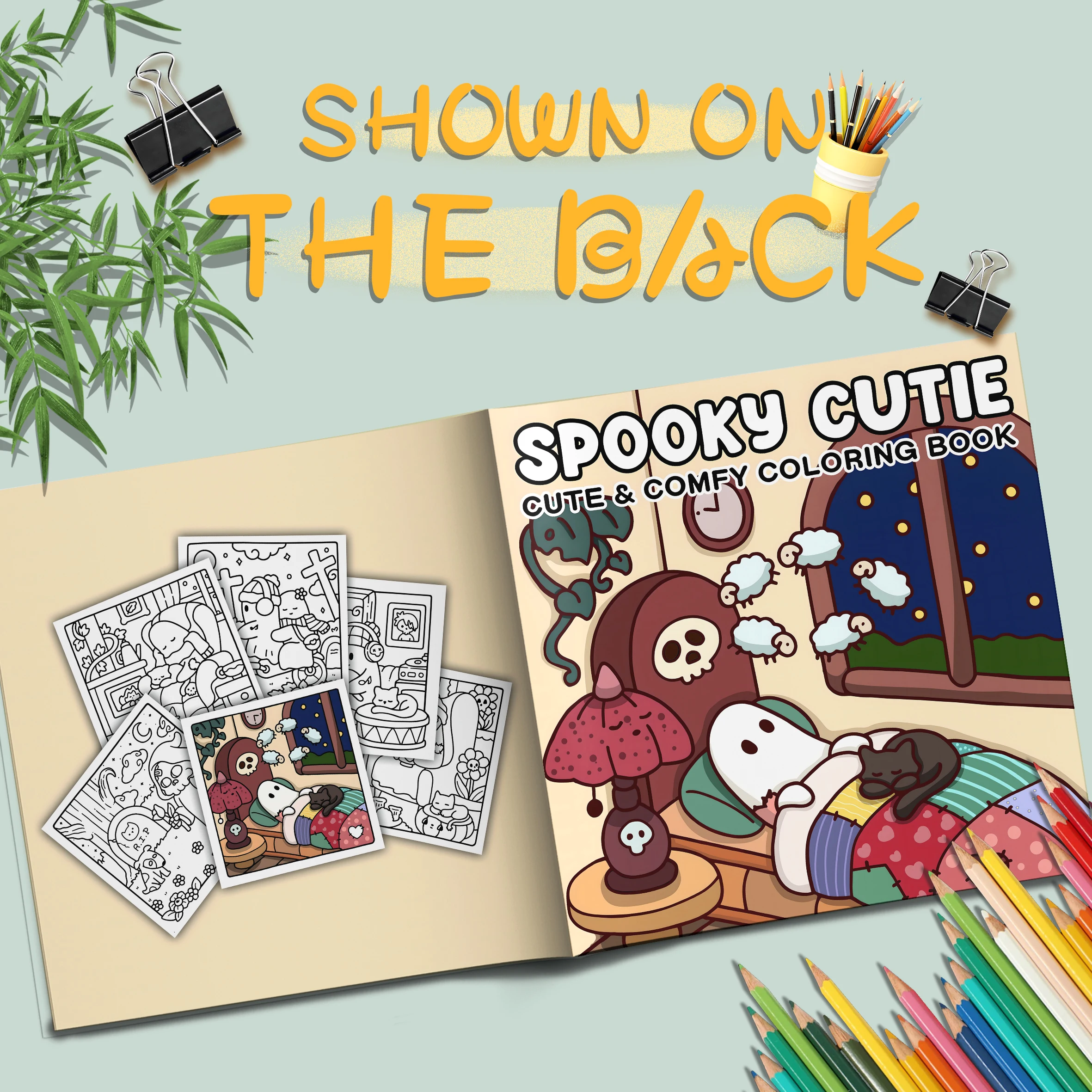 Charming Coloring Book: Explore the Delightful Life of Cute Little Spirits in Their Cozy Rooms 3