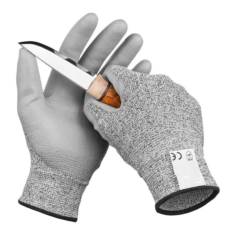 Cut Resistant Gloves Level 5 Safety Kitchen Cutting Wood Carving 2 Pair  S/M/L/XL