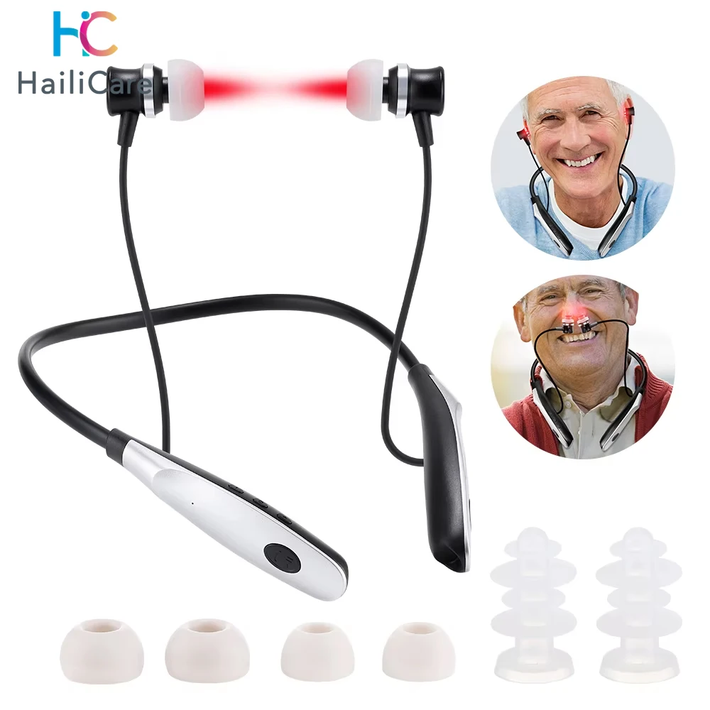650nm LLLT Laser Therapy Tinnitus Ear Irradiation Laser Ear Rhinitis Sinusitis Treatment Physical Earplug Otitis Media Deafness