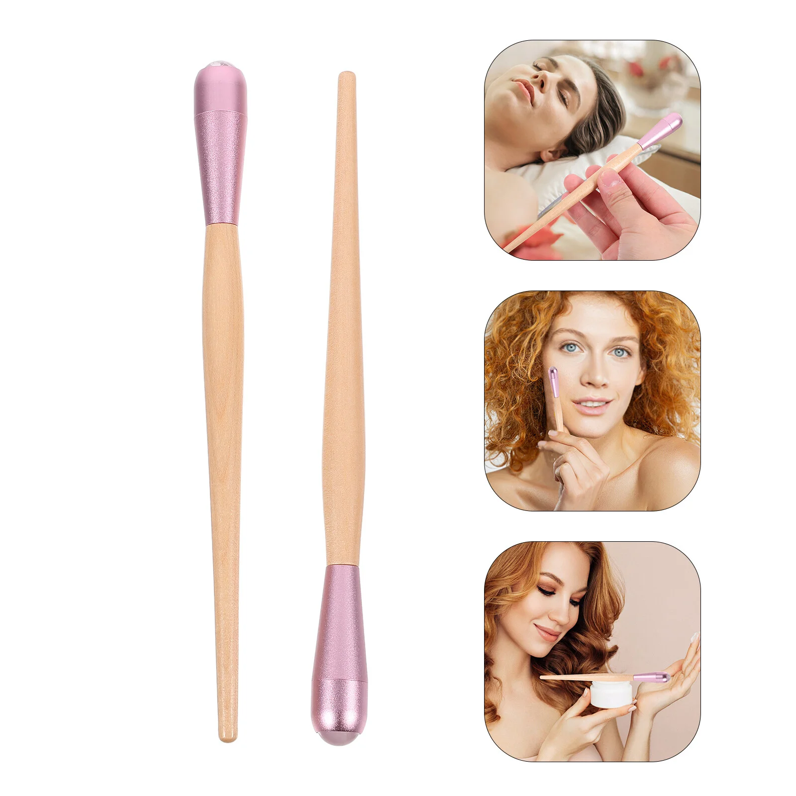 

2 Pcs Massager Facial Massaging Tool Ice Roller Skin Care Supply Face Tools Eye Beauty Massagers