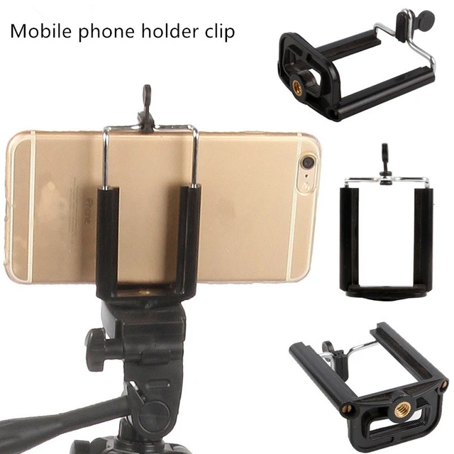 Adaptador de soporte de trípode para cámara, soporte de Clip para teléfono  móvil, para Smartphone monópode