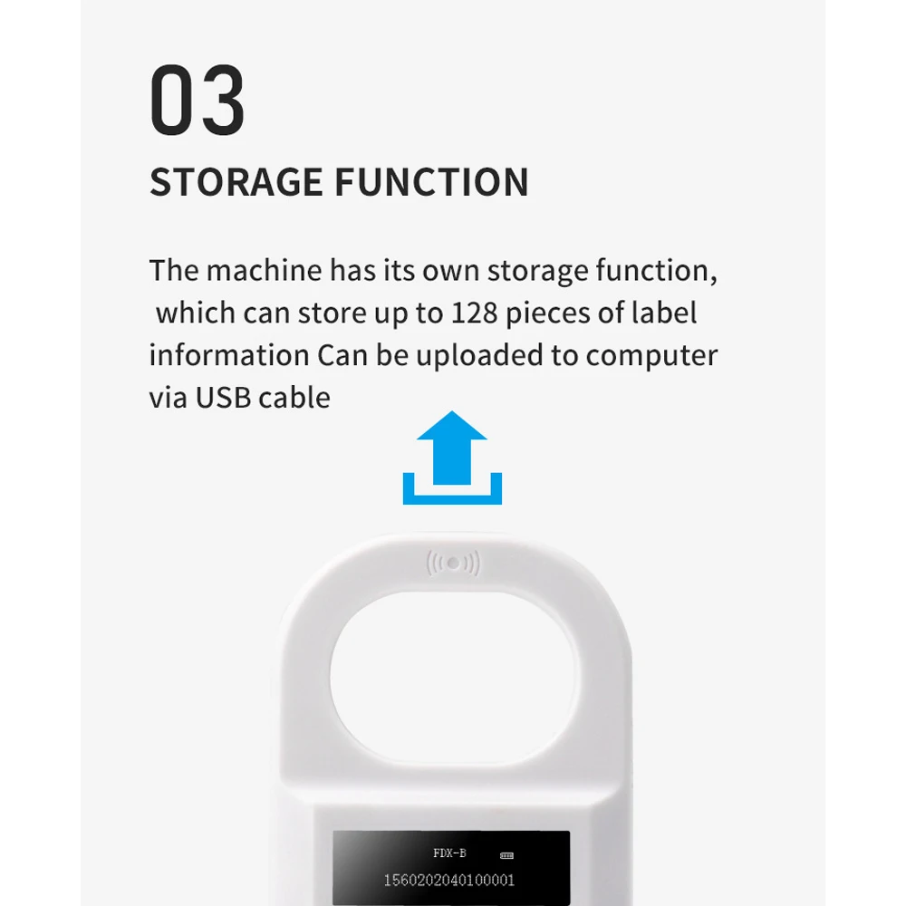 Animal RFID Reader 134.2KHz 125kHz USB/Bluetooth Pet Cat Dog Microchip Scanner F