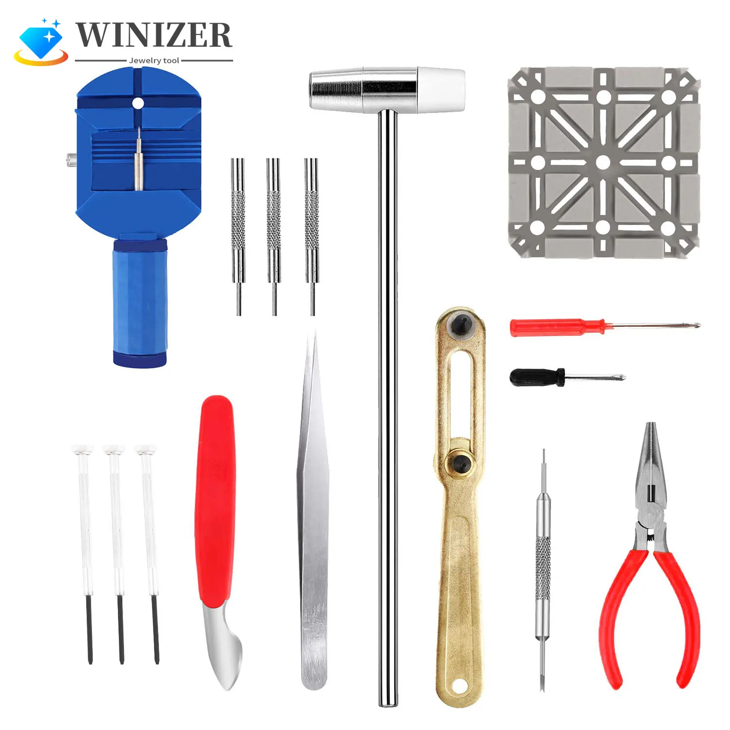 16-Piece Watch Repair Tool Set with Durable and Cost-Effective Watch Disassembly, Maintenance and Battery Replacement Tools