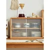 Cherry wood storage cabinet Solid wood light luxury household Japanese dining side cabinet Countertop locker Coffee cup display 3