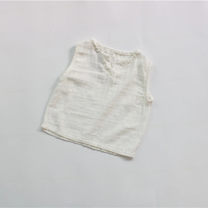 남아 여아 민소매 티셔츠, 한국 스타일, 어린이 티셔츠, 코튼 티 탑, 남아 여아 옷, 아이 티셔츠, 9M-8Y