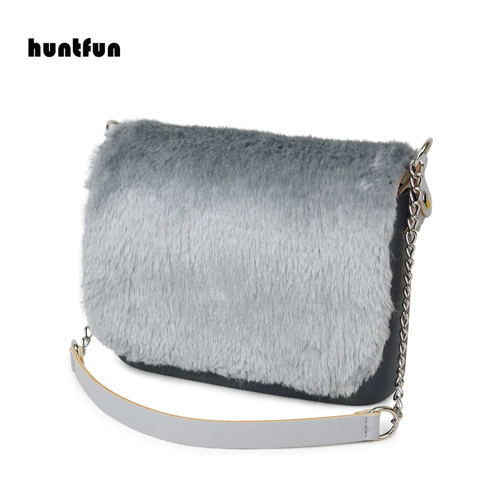 

Новый шерстяной красочный Obag Opocket Style EVA Pocket Plus Мягкий Плюшевый PU клапан короткая цепочка ручка ремешок с зажимом крепление