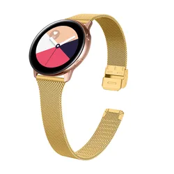 Slim Milanese Loop Stainless Steel Strap - 20mm for Watch 4 Classic 46mm (Gold)