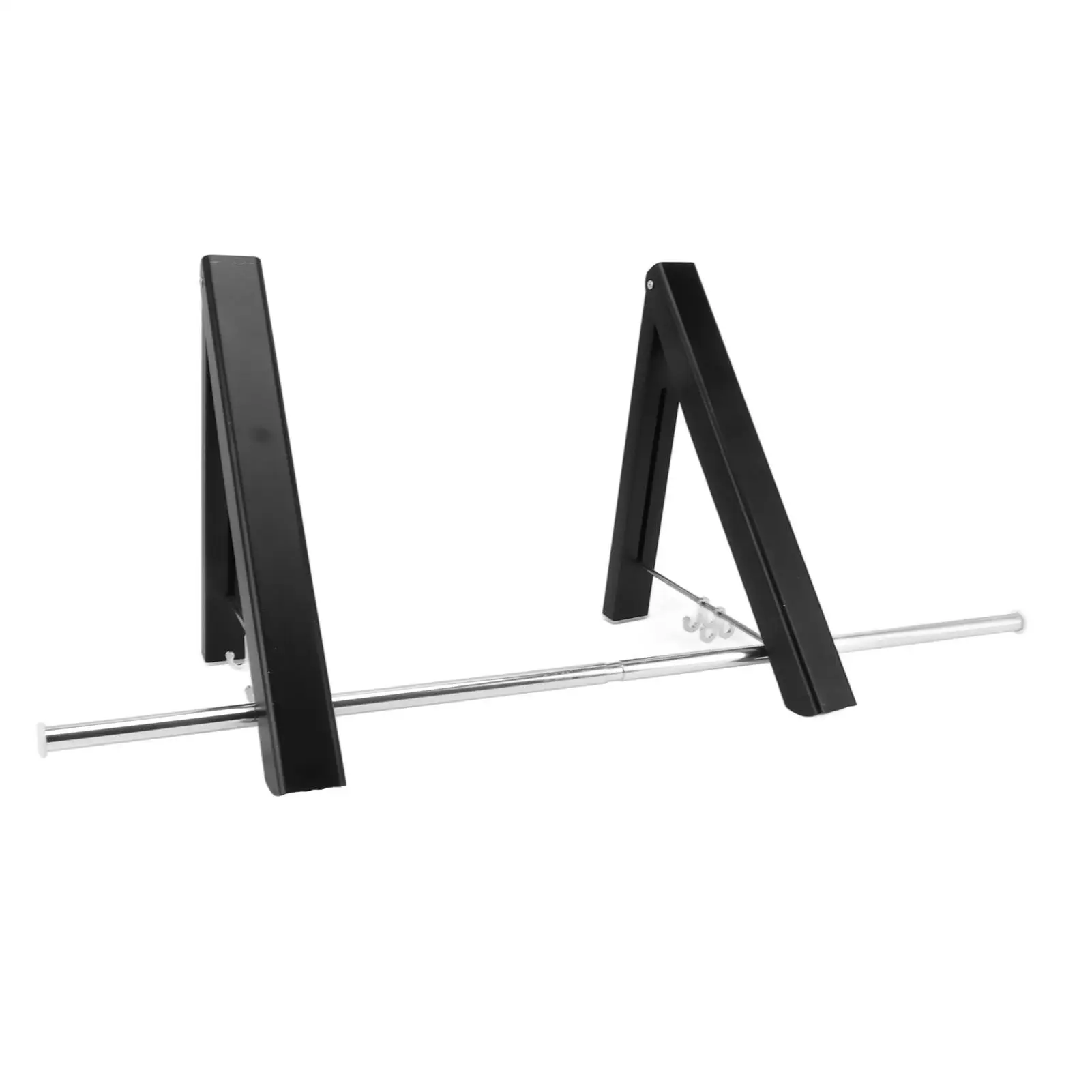 Wall Mount Folding Drying Rack Outdoor Telescoping Multi-Hook and Rods for Balcony Clothesline