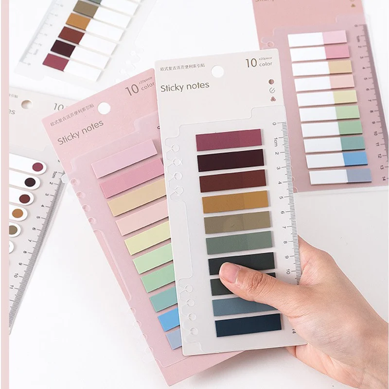 200 Sheets Index Tabs Self Adhesive Page Markers Transparent Sticky Notes Classify Files Flags Posted It planner Stickers index sticker