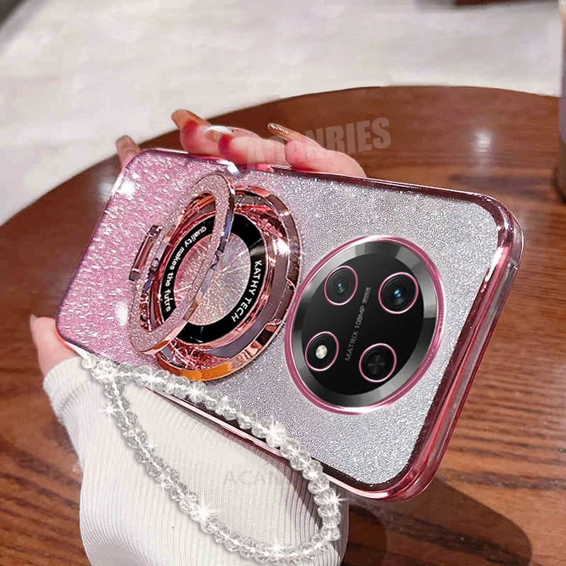 حافظة لهاتف هواوي هونور ماجيك 7 6 5 ماجيك 7 لايت X9c X9b X9a غطاء حامل من السيليكون بحبل من Magic7lite